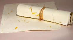 Papier czerpany - Kalander - nagietek, gładki, A5