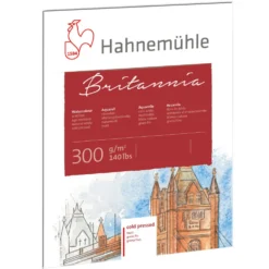 Papier do akwareli Britannia - Hahnemühle - cold pressed, 50 x 65 cm, 300 g, 10 ark.
