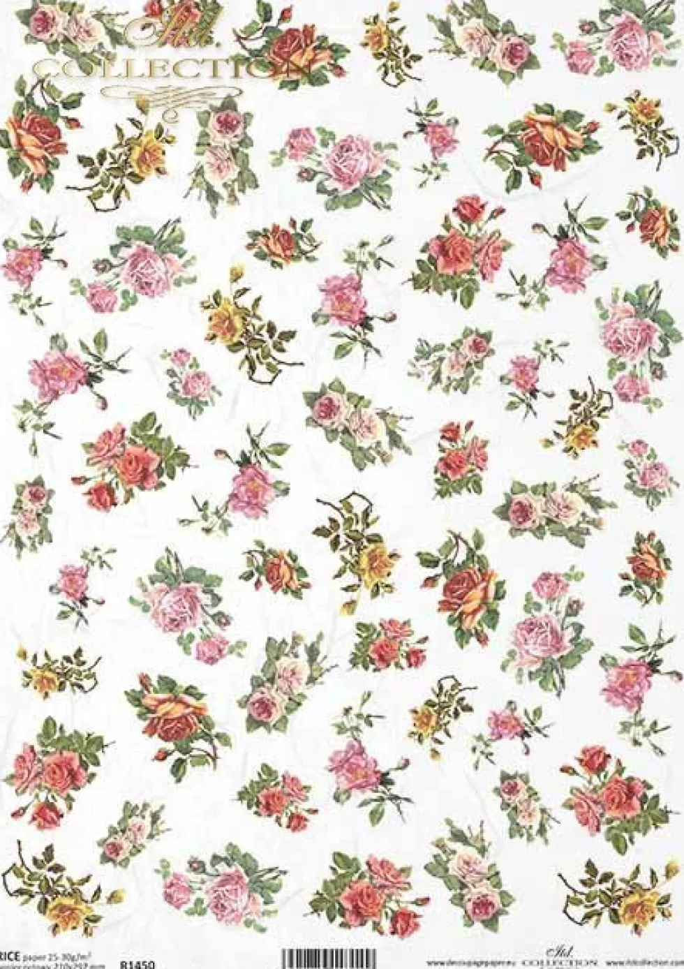 Papier do decoupage A4 - ITD Collection - ryżowy, R1450