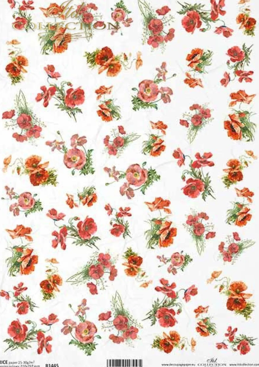 Papier do decoupage A4 - ITD Collection - ryżowy, R1444