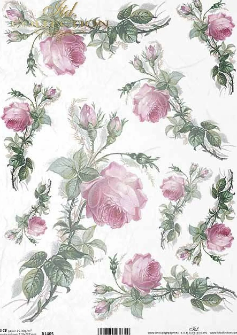 Papier do decoupage A4 - ITD Collection - ryżowy, R1405