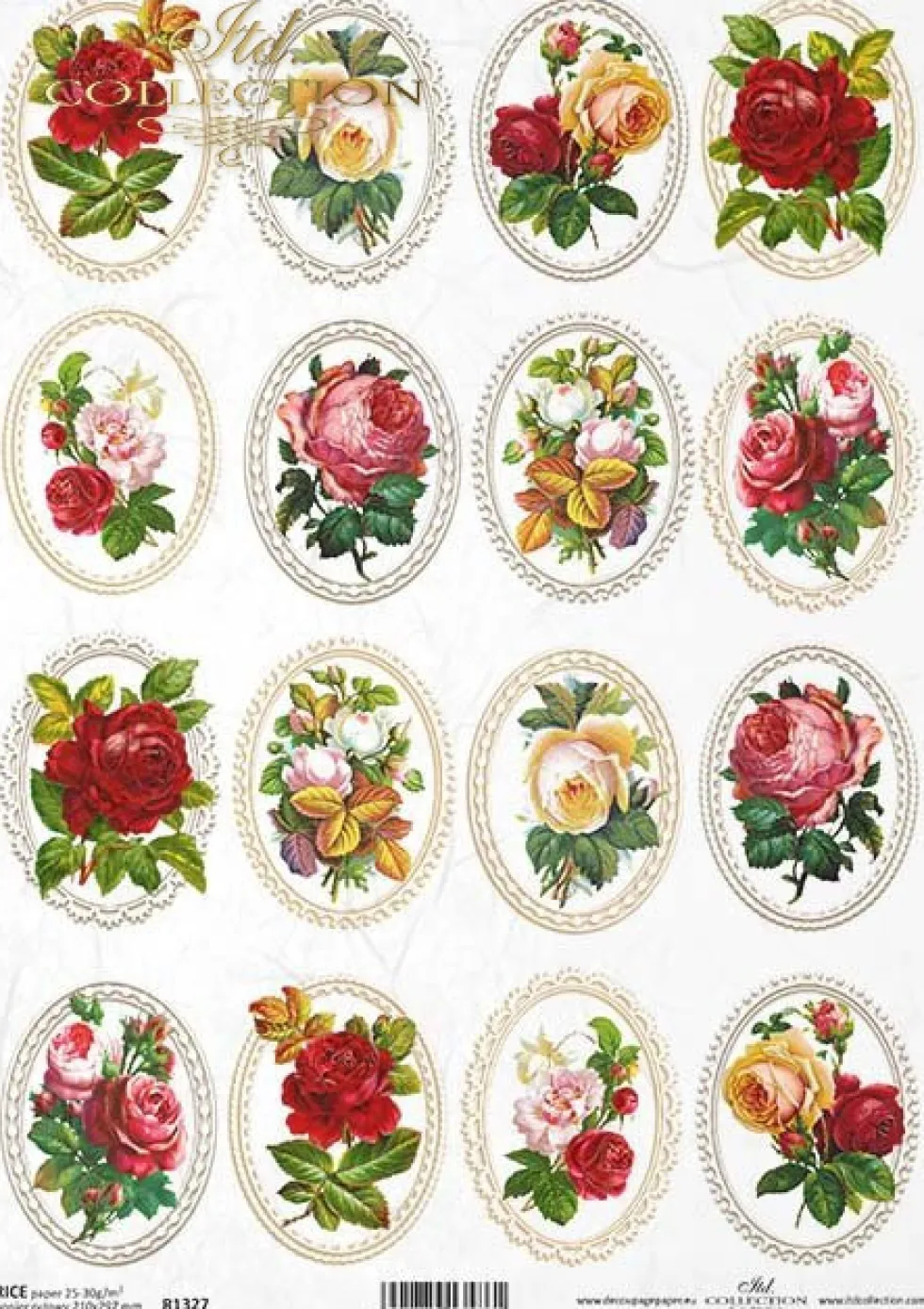 Papier do decoupage A4 - ITD Collection - ryżowy, R1327