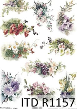 Papier do decoupage A4 - ITD Collection - ryżowy, R1157