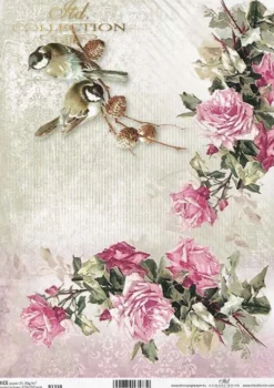 Papier do decoupage A4 - ITD Collection - ryżowy, R1318