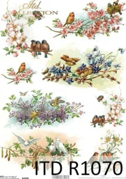 Papier do decoupage A4 - ITD Collection - ryżowy, R0421