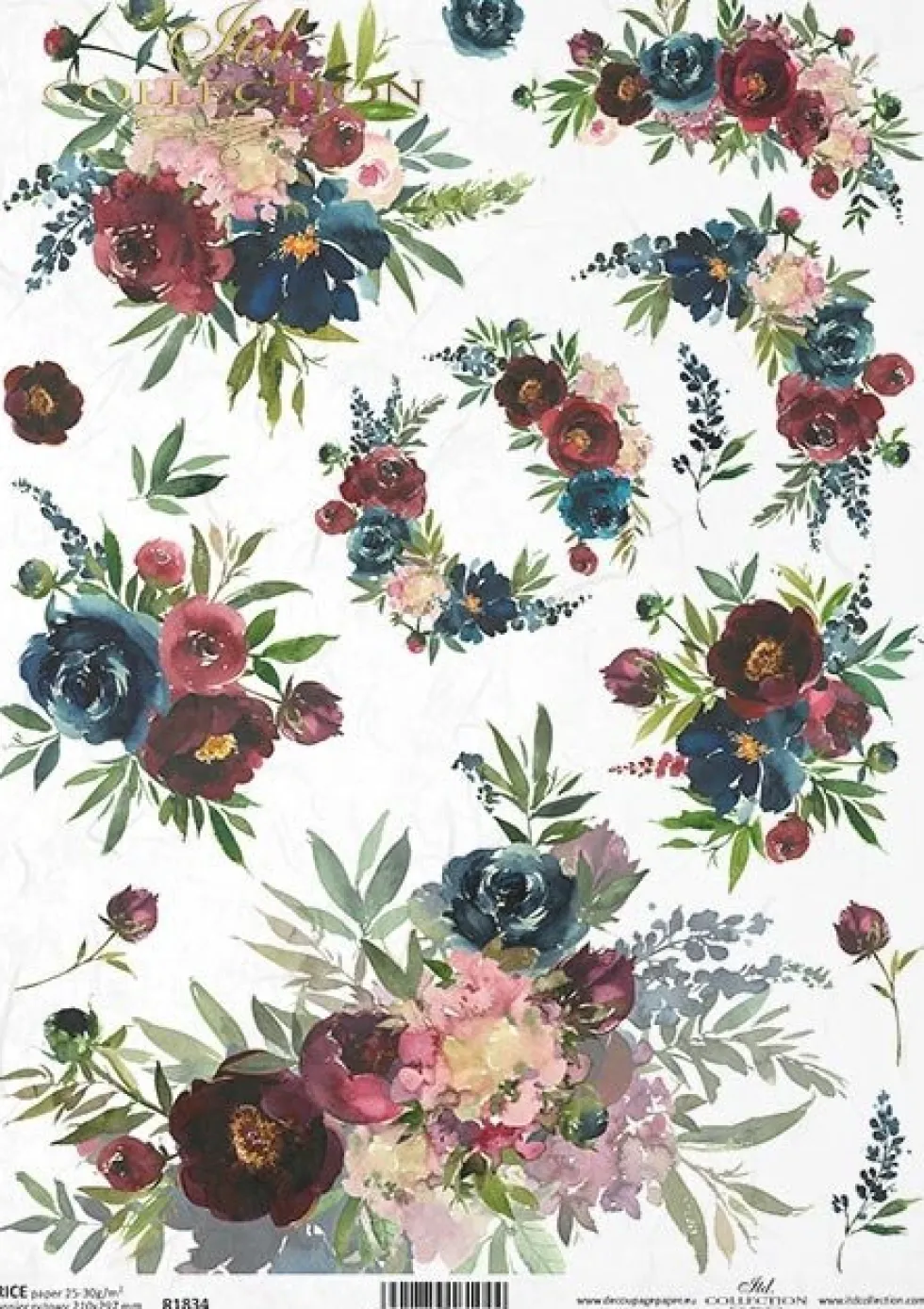 Papier do decoupage A4 - ITD Collection - ryżowy, R1836