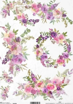 Papier do decoupage A4 - ITD Collection - ryżowy, R1203