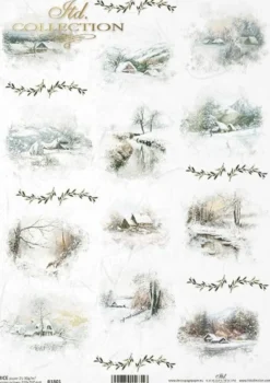 Papier do decoupage A4 - ITD Collection - ryżowy, R1801