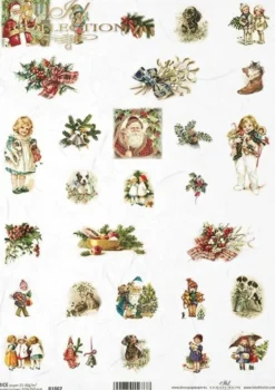 Papier do decoupage A4 - ITD Collection - ryżowy, R1746