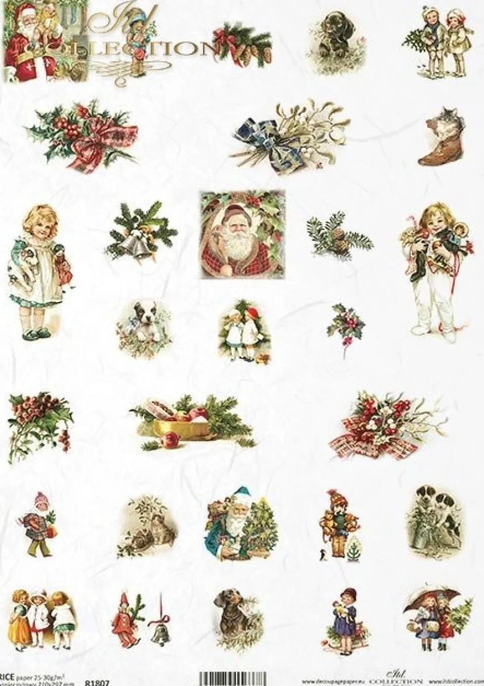 Papier do decoupage A4 - ITD Collection - ryżowy, R1746