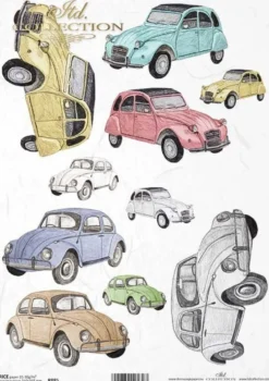 Papier do decoupage A4 - ITD Collection - ryżowy, R885
