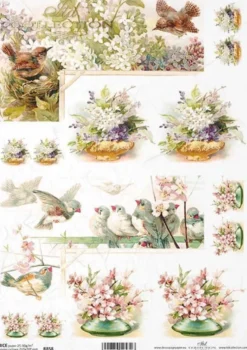 Papier do decoupage A4 - ITD Collection - ryżowy, R858