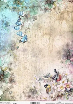 Papier do decoupage A4 - ITD Collection - ryżowy, R1386