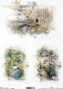 Papier do decoupage A4 - ITD Collection - ryżowy, R1601