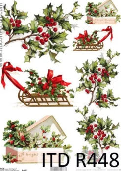 Papier do decoupage A4 - ITD Collection - ryżowy, R448