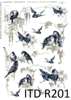 Papier do decoupage A4 - ITD Collection - ryżowy, R325
