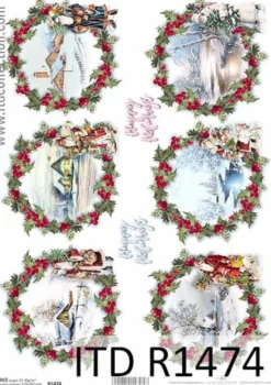 Papier do decoupage A4 - ITD Collection - ryżowy, R1474