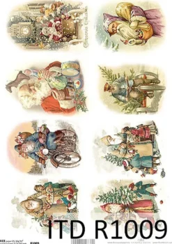 Papier do decoupage A4 - ITD Collection - ryżowy, R1009