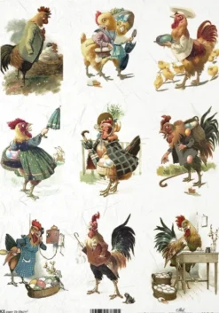 Papier do decoupage A4 - ITD Collection - ryżowy, R2165