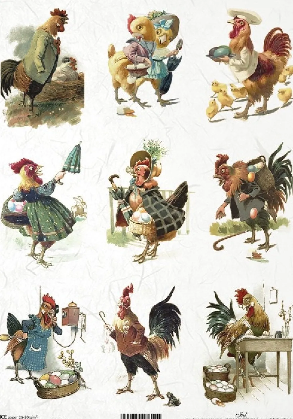 Papier do decoupage A4 - ITD Collection - ryżowy, R2165