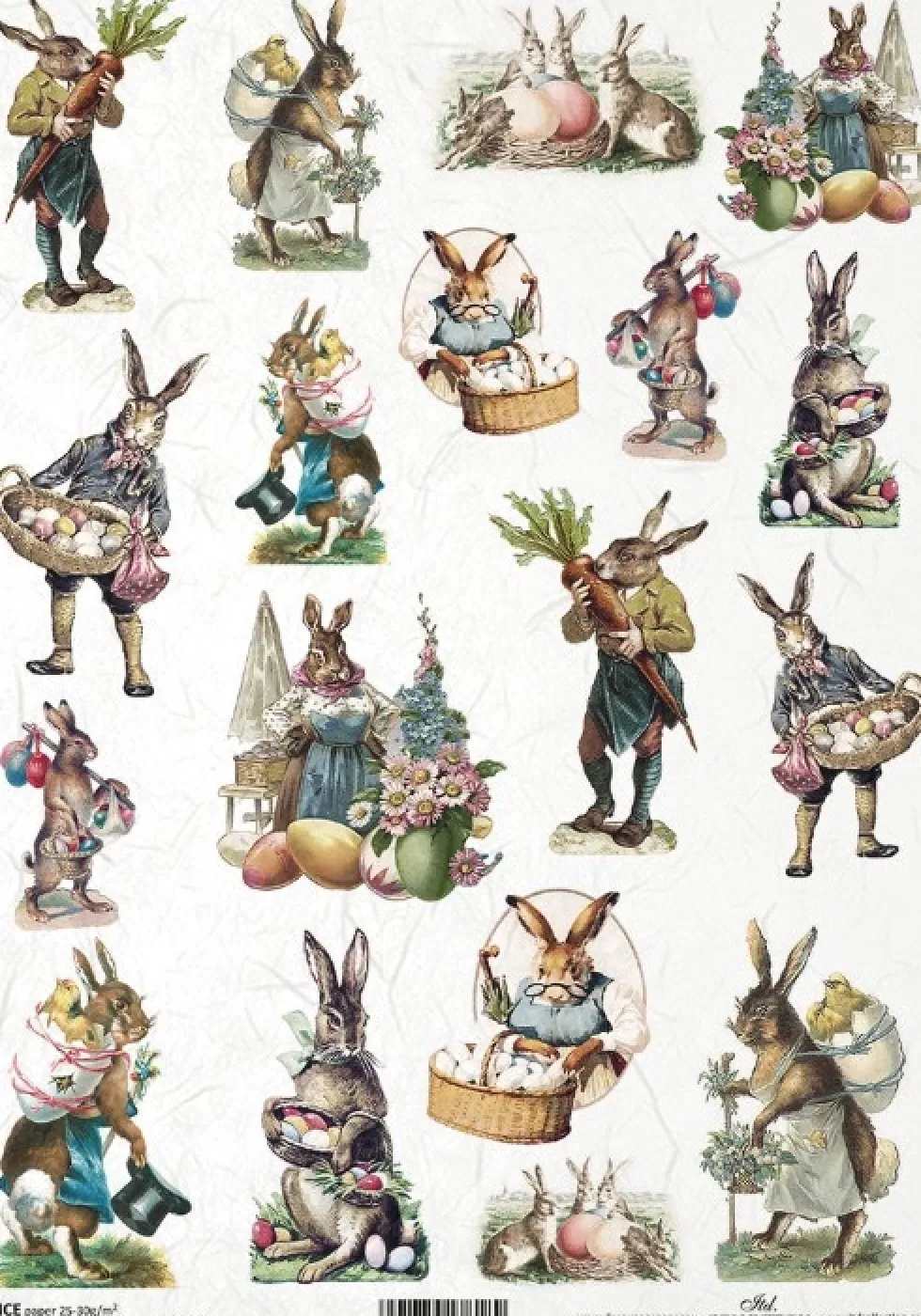 Papier do decoupage A4 - ITD Collection - ryżowy, R2169
