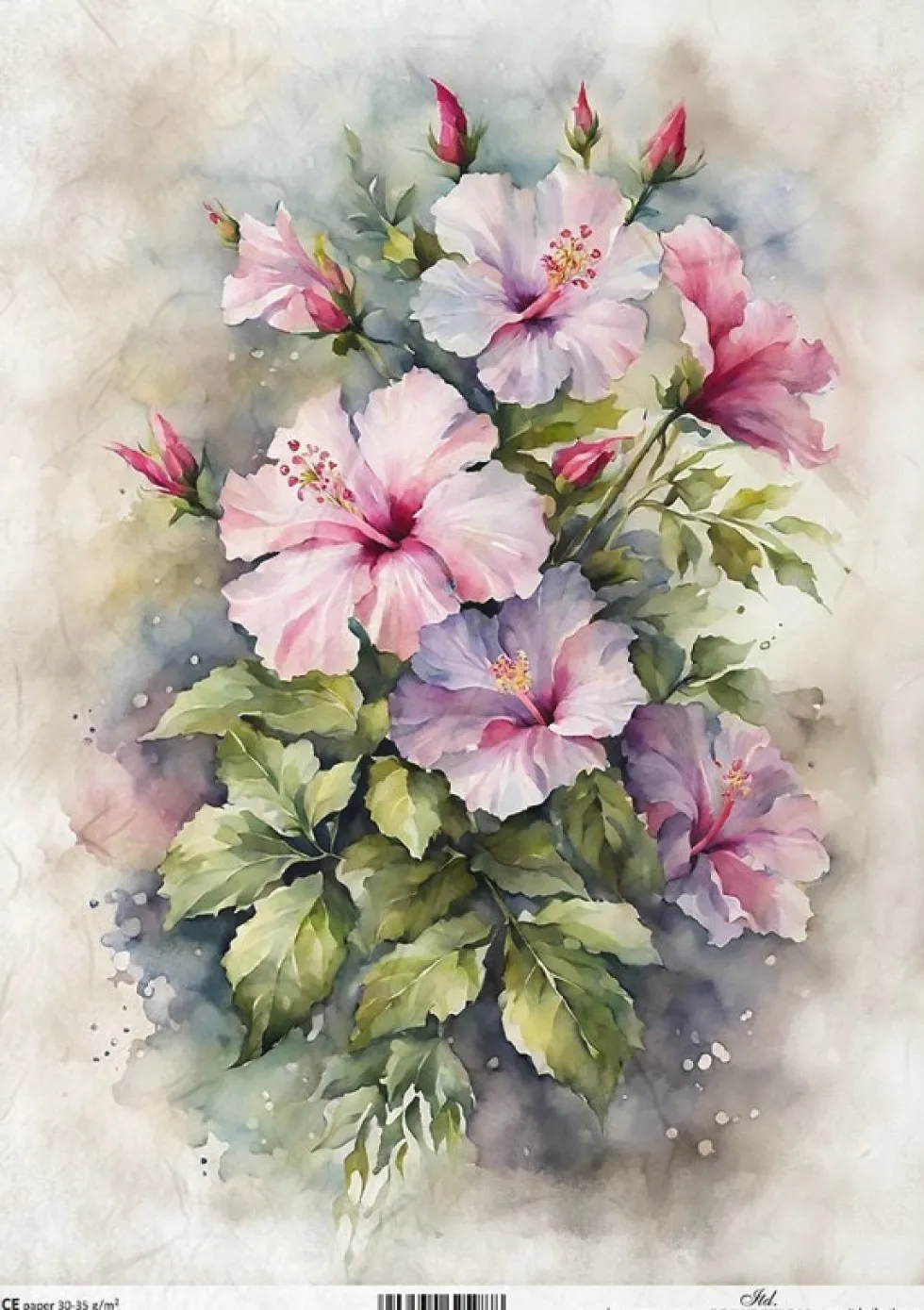 Papier do decoupage A4 - ITD Collection - ryżowy, R2466