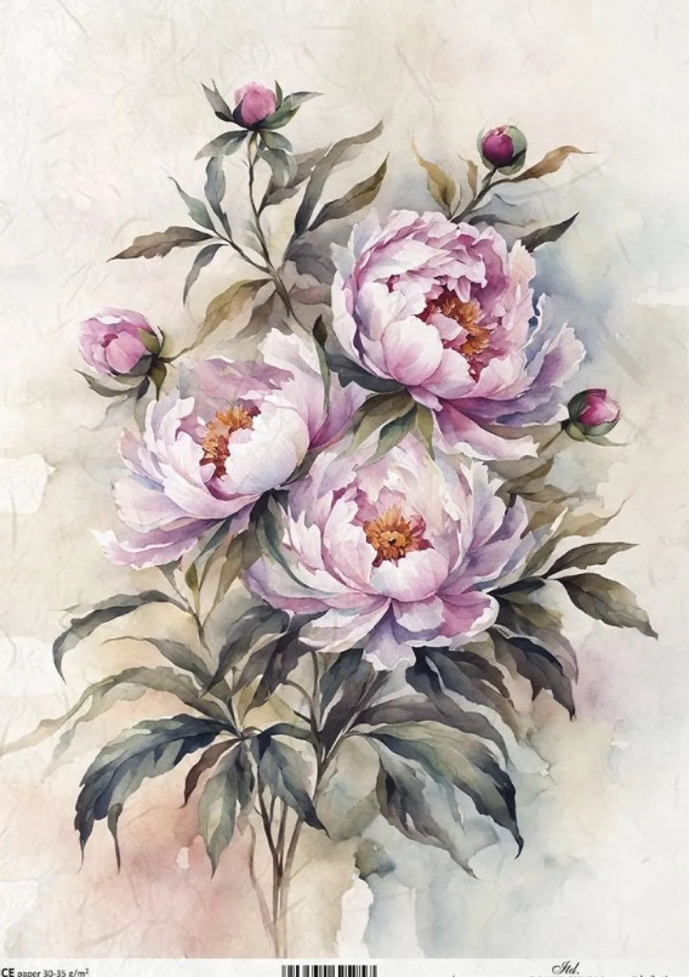 Papier do decoupage A4 - ITD Collection - ryżowy, R2462