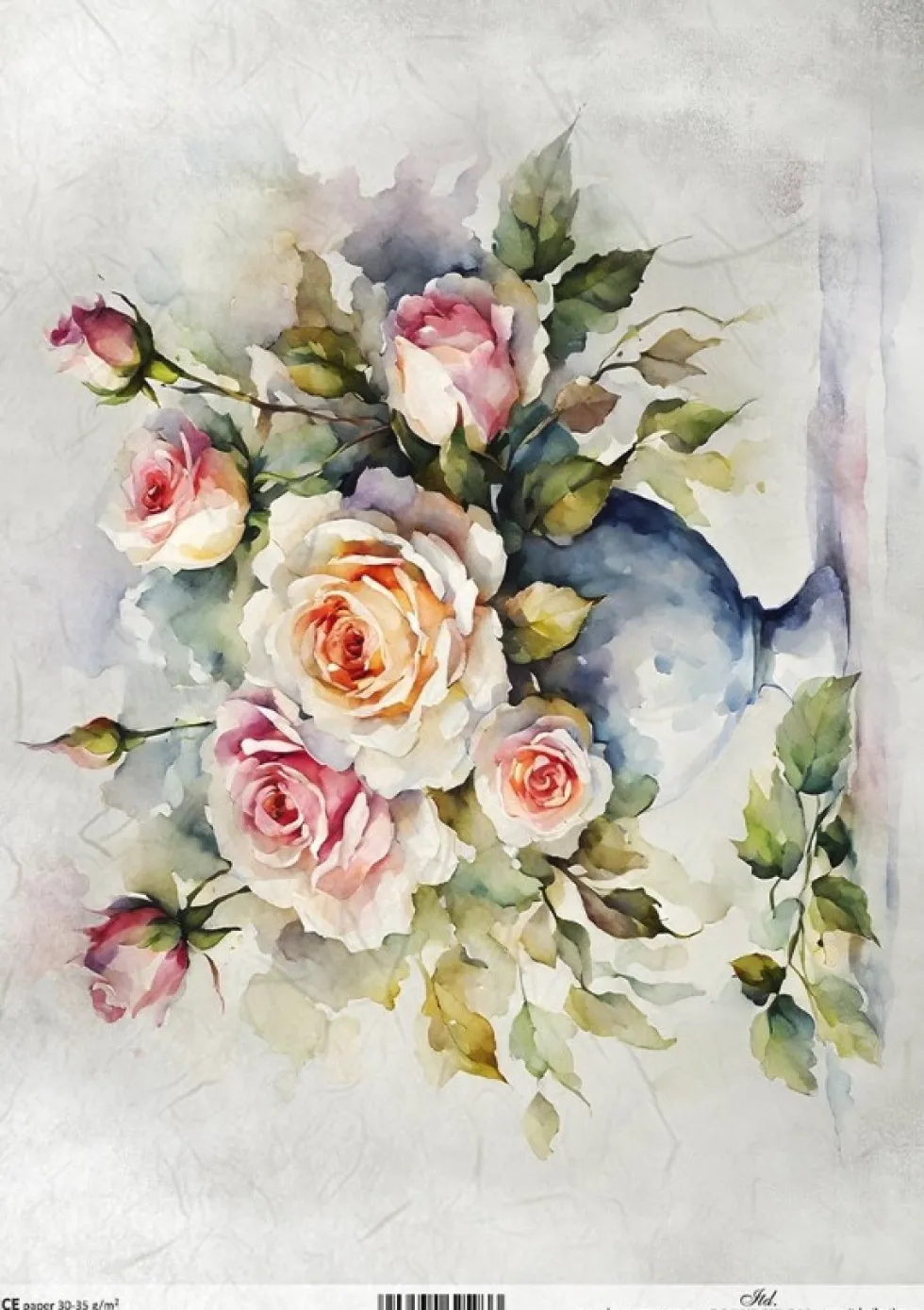 Papier do decoupage A4 - ITD Collection - ryżowy, R2461