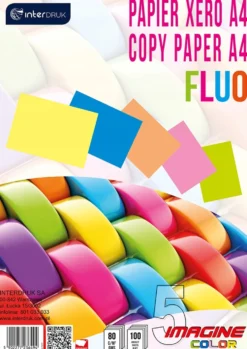 Papier do drukarki, ksero A4 - Interdruk - fluo, 80 g, 100 ark.