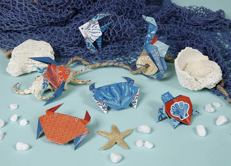 Papier do origami, Sea Animals - Clairefontaine - 70 g, 60 ark.