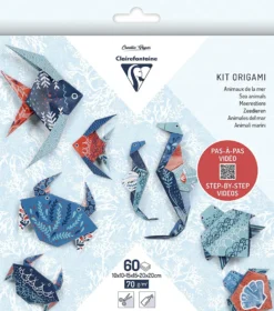 Papier do origami, Sea Animals - Clairefontaine - 70 g, 60 ark.