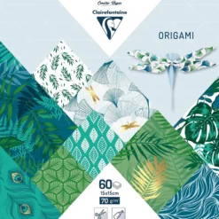 Papier do origami, Vegetal Chic - Clairefontaine - 70 g, 60 ark.