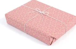 Papier do pakowania prezentów, Pink Flower - Clairefontaine - 35 cm x 5 m