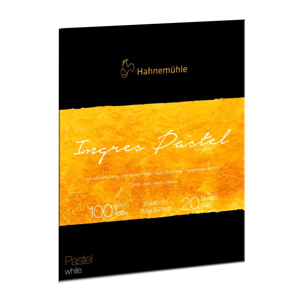 Papier do pasteli Ingres 30 x 40 cm - Hahnemühle - White 100 g/m2 20 ark.