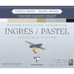 Papier do pasteli suchych Ingres 24 x 30 cm - Clairefontaine - 130 g 25 ark.