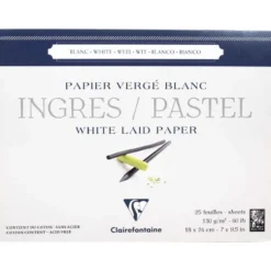 Papier do pasteli suchych Ingres 18 x 24 cm - Clairefontaine - 130 g 25 ark.