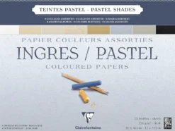 Papier do pasteli suchych Ingres 30 x 40 cm - Clairefontaine - 130 g 25 ark.