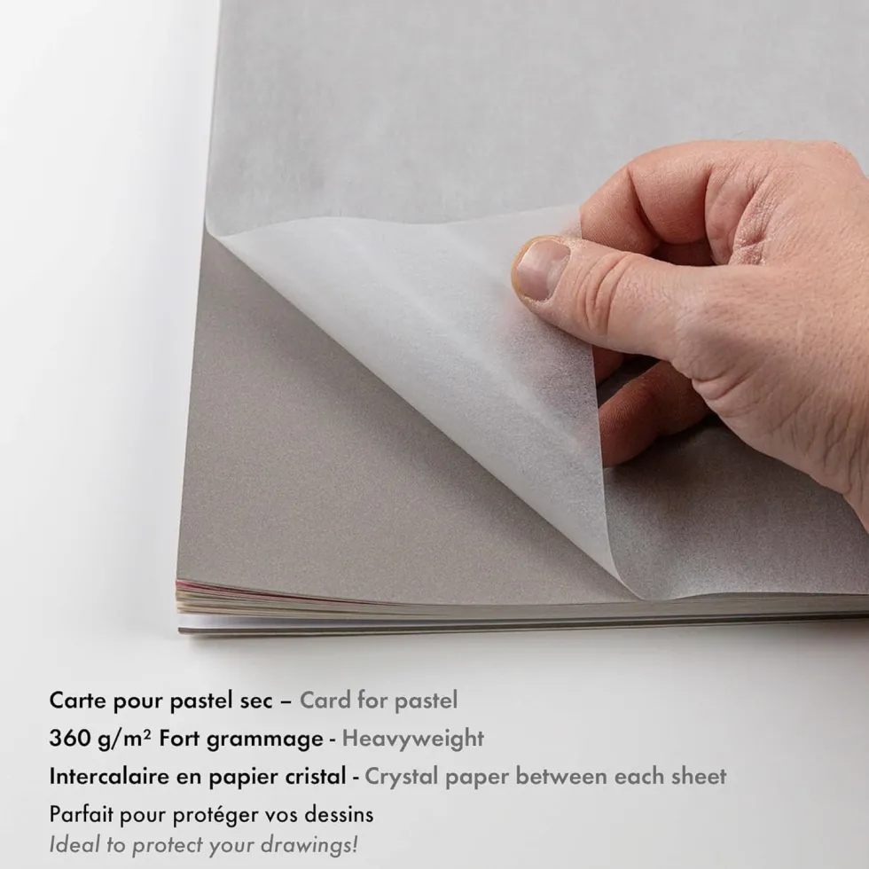 Papier do pasteli suchych Pastelmat No. 7 - Clairefontaine - 24 x 30 cm 360 g 12 ark.