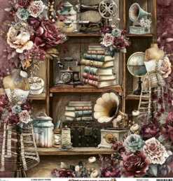 Papier do scrapbookingu 30,5 x 30,5 cm - Mintay - Antique Shop 02