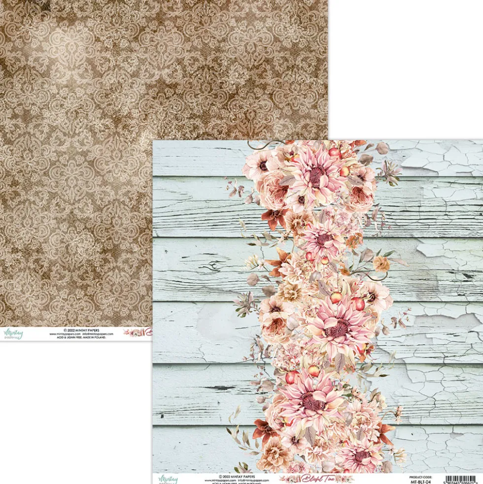 Papier do scrapbookingu 30,5 x 30,5 cm - Mintay - Blissful Time 04