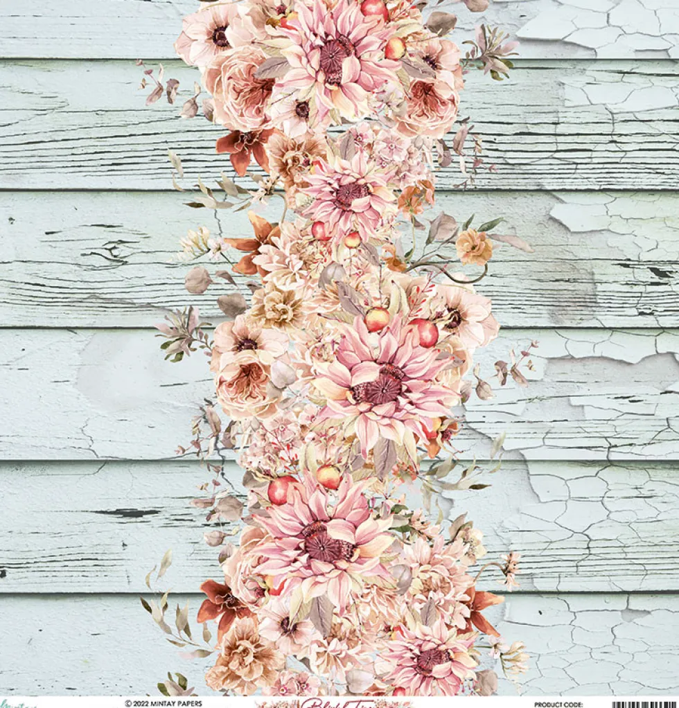 Papier do scrapbookingu 30,5 x 30,5 cm - Mintay - Blissful Time 04
