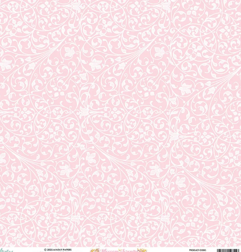 Papier do scrapbookingu 30,5 x 30,5 cm - Mintay - Blossom Serenity 01