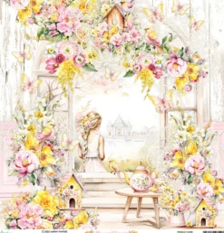 Papier do scrapbookingu 30,5 x 30,5 cm - Mintay - Blossom Serenity 03