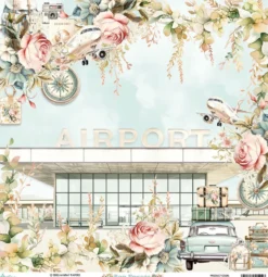 Papier do scrapbookingu 30,5 x 30,5 cm - Mintay - Bon Voyage 04