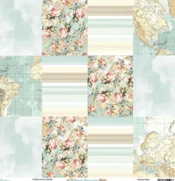 Papier do scrapbookingu 30,5 x 30,5 cm - Mintay - Bon Voyage 06