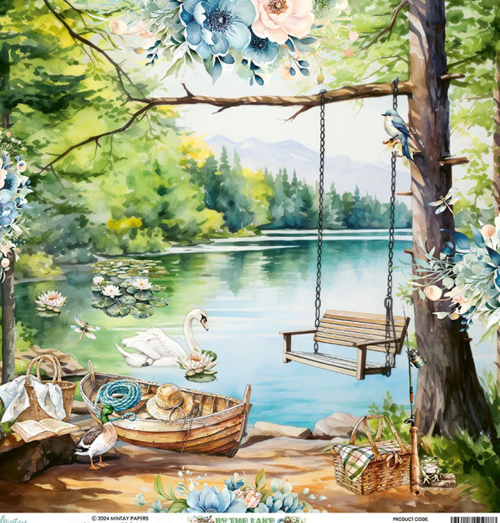 Papier do scrapbookingu 30,5 x 30,5 cm - Mintay - By The Lake 02