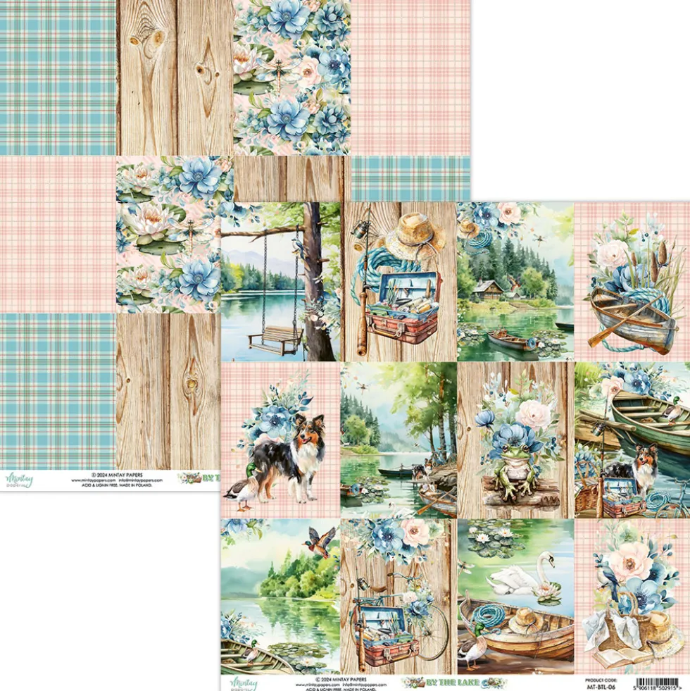 Papier do scrapbookingu 30,5 x 30,5 cm - Mintay - By The Lake 06