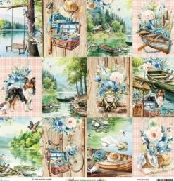 Papier do scrapbookingu 30,5 x 30,5 cm - Mintay - By The Lake 06