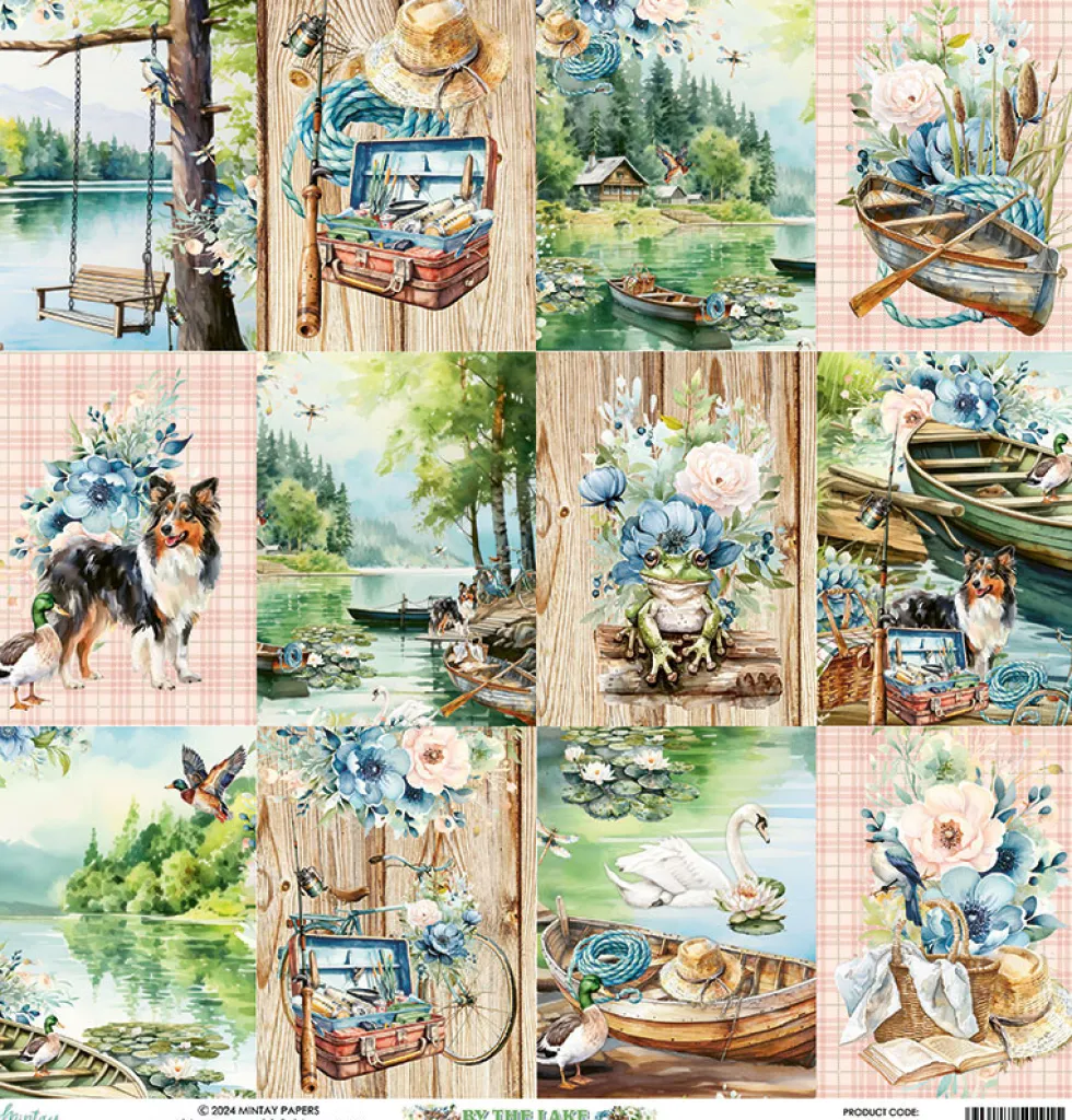 Papier do scrapbookingu 30,5 x 30,5 cm - Mintay - By The Lake 06