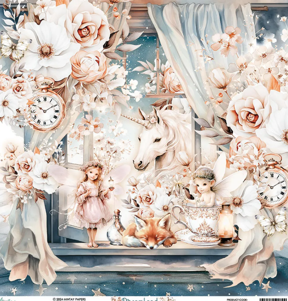 Papier do scrapbookingu 30,5 x 30,5 cm - Mintay - Dreamland 03